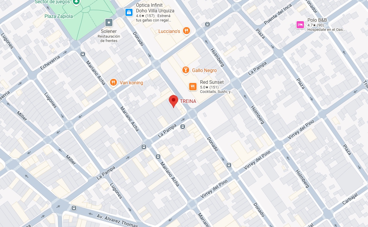 Mapa de ubicación TREINA en CABA